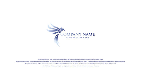 Creative wing logo design with modern style| premium vector