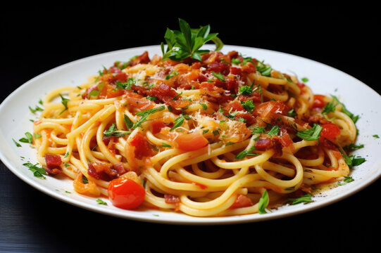 Italian pasta cooked recipe of quatro formaggi