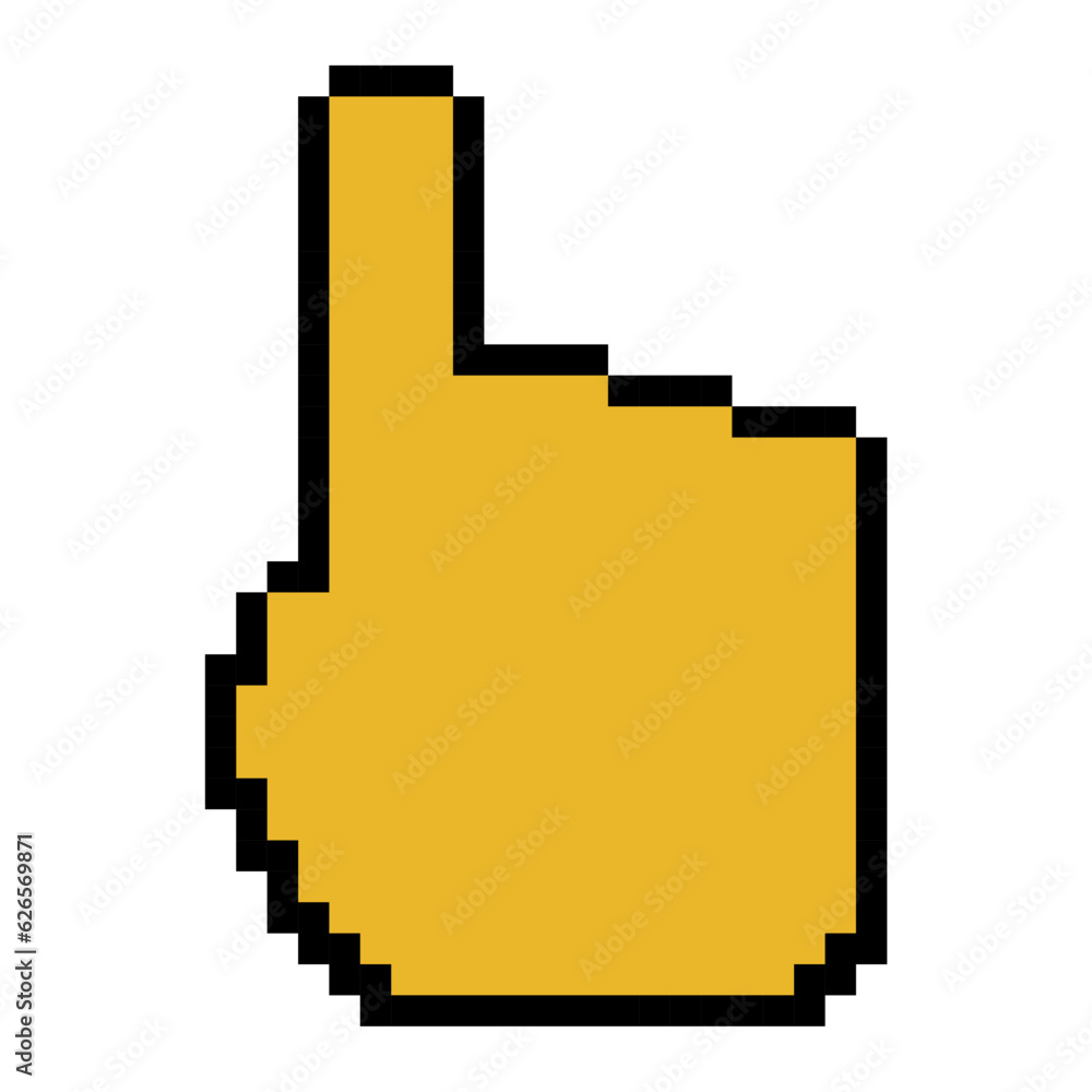 Poster mouse cursor pixel icon, web click symbol, computer pointer vector illustration
