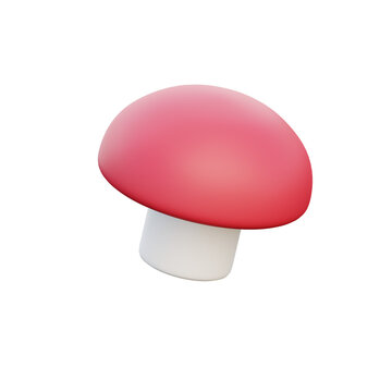 3D Mushroom Illustration