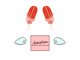 赤い羽根募金のイラスト