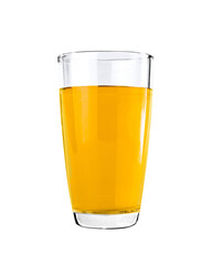 Apple juice fresh in glass. Healthy juice Isolated on white background. with clipping path.