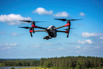 Fototapeta na wymiar Drone in flight