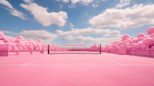 Barbie Like 3d Rendering Illustraton For Tennis, Sport, Dream, Fantasy, Animation,