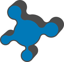 Abstract geometric element. Neobrutalism graphic shape. Minimal groovy Y2k retro sticker. Retro label. Simple