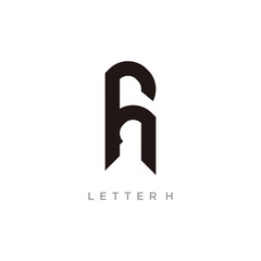 Letter H logo design vector idea with creative and simple concept