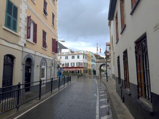 Main Street in Gibraltar near HM Government of Gibraltar and The Convent, Governors Residence,...