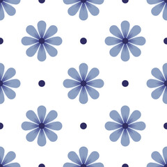 Obraz premium floral pattern background design for ceramic tile pattern, vector pattern, cute illustration, tile design, wrap, wallpaper, card, template, print, vector, illustration, cover