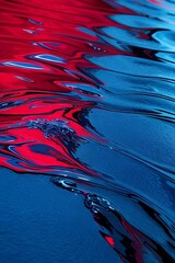 Abstract fluid dark blue mix red pink AI Generative