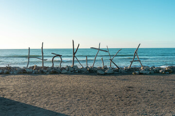 Sunset, Hokitika beach, New Zealand