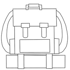 hiking bag outline