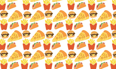 Pattern Design. Fast Food Pattern Design.