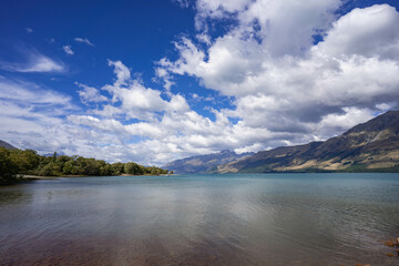 View of Lake Wakatipu at Glenorchy, South Land, New Zealand