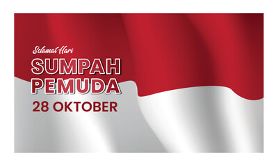 illustration vector graphic of sumpah pemuda ( youth pledge ), perfect for background, landing page, website, banner, etc.