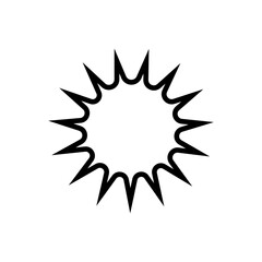 Sunburst icon vector set. Retro stars illustration sign collection. Price tag symbol. Star logo.