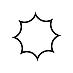 Sunburst icon vector set. Retro stars illustration sign collection. Price tag symbol. Star logo.