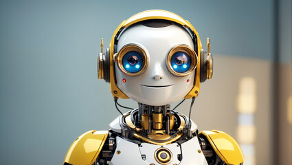 Realistic robot. Generative AI