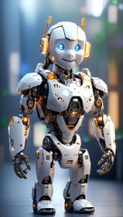 Realistic robot. Generative AI