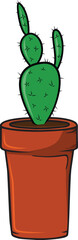 Cactus and succulent plants in pot vector artwork cartoon character with lots of variety of cactus