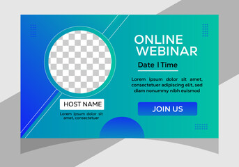Creative digital marketing live webinar and corporate social media post template
