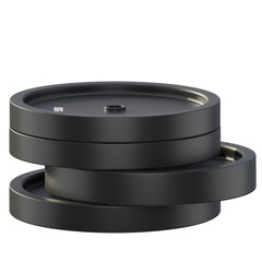 3D illustration Plate Barbell object