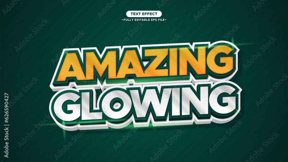 Aufkleber amazing and glowing text effect with futuristic and modern style