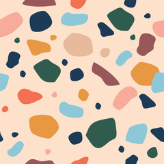 Abstract Seamless Pattern, Visually Captivating Design Featuring Vibrant Colors, Geometric Shapes, Vector Illustration
