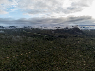 Naklejka premium Panoramic view of beautiful nature scenery