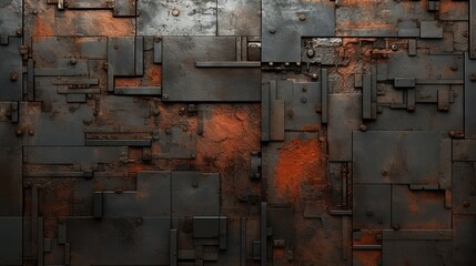 abstract background of metal texture surface, Generative Ai