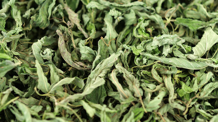mint tea and dried mints for colds in winter,