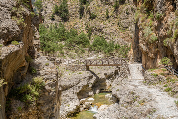 View of The Samaria Gorge, Crete, Greece