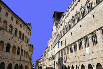 Naklejka premium Palais Renaissance à Perugia en Ombrie. Italie