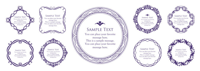 高級感のあるビンテージ調のフレームデザインセット