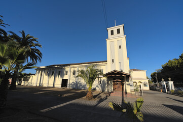 Church on Heras Plaza in Talca, Chile (Parroquia San Luis Gonzaga).