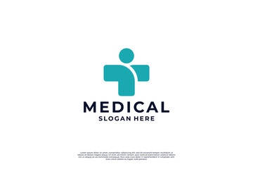 Obraz na płótnie Canvas Medical Cross Logo design, Health Logo Design, Healthcare Symbol, Health Clinic Logo.