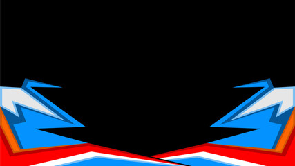 Abstract background design with sharp and colorful shapes