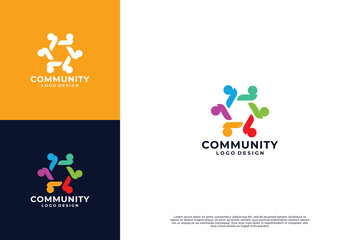union logo design. teamwork connection symbol. community logo vector.