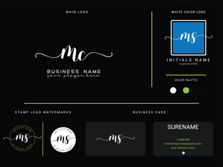 Calligraphy mc Modern Logo, Signature Classic mc Logo For Fashion Shop - obrazy, fototapety, plakaty