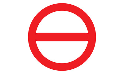 no sign isolated on white