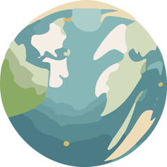 Simple illustration of earth and planets
