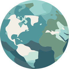 Simple illustration of earth and planets

