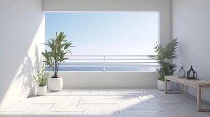 patio terrace balcony courtyard home interior design space tamplate background home balcony with skylight modern design home interior concept,ai generate