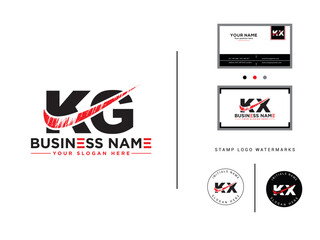 Modern Brush kg Shape Logo Icon, Minimalist kg Logo Letter Design - obrazy, fototapety, plakaty