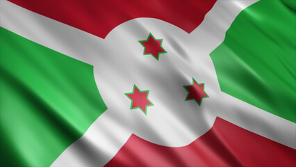 Burundi National Flag, High Quality Waving Flag Image 
