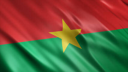 Burkina Faso National Flag, High Quality Waving Flag Image 
