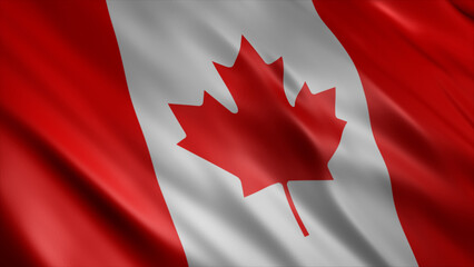 Canada National Flag, High Quality Waving Flag Image 

