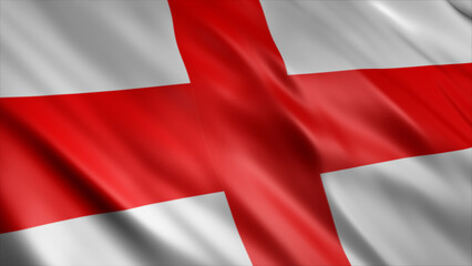 England National Flag, High Quality Waving Flag Image 

