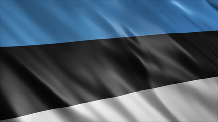 Estonia National Flag, High Quality Waving Flag Image 
