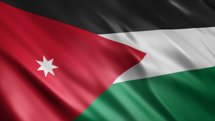 Jordan National Flag, High Quality Waving Flag Image 
