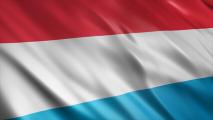 Luxembourg National Flag, High Quality Waving Flag Image 
